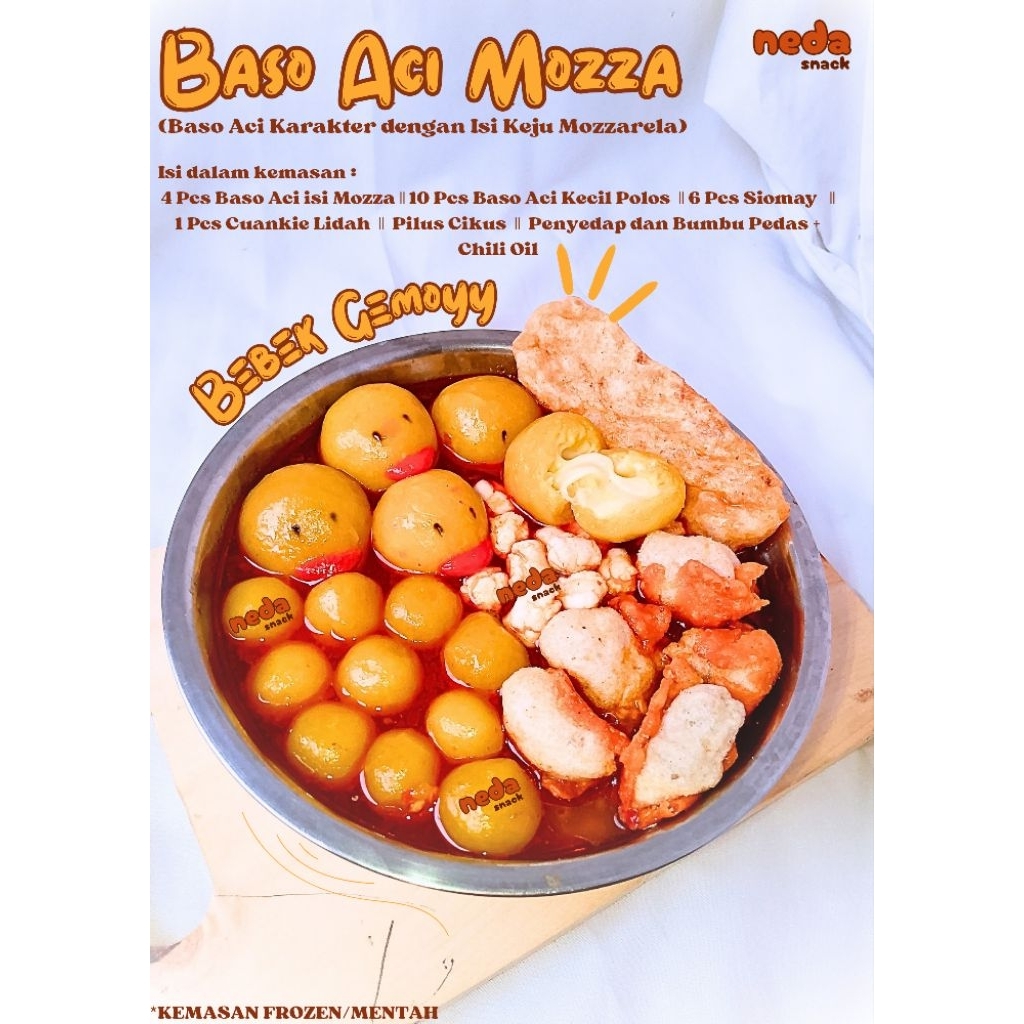 

BASO ACI BEBEK ISI KEJU MOZZA | BASO ACI KEJU | BASO ACI MOZZA | BASO ACI | BOCI | FROZEN FOOD | MAKANAN INSTANT | KUAH PEDAS | NEDA FOOD