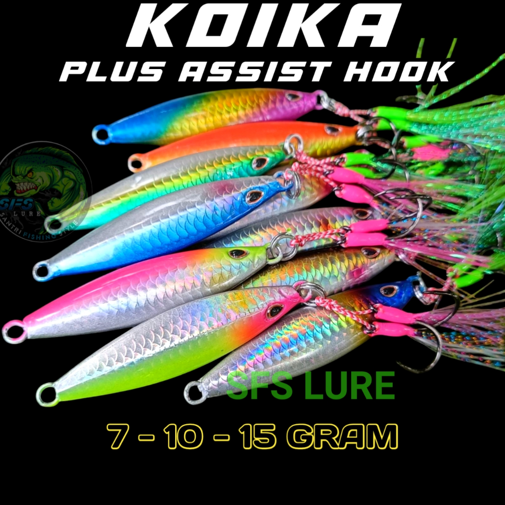 Micro jig 1set metal jig 10gram 15gram 7gram Metal jig Asisst hook metal jig set asist hok micro jig