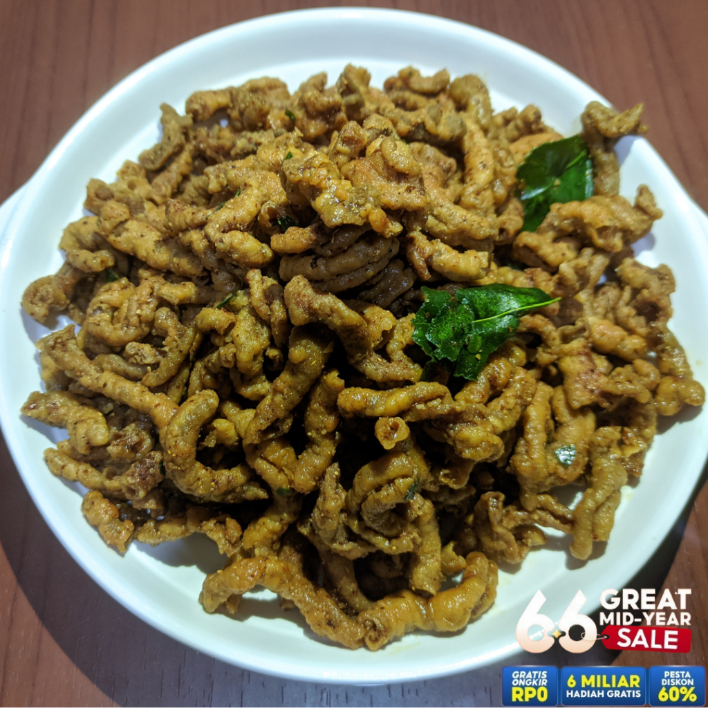 

Usus Ayam Crispy Pedas 500g