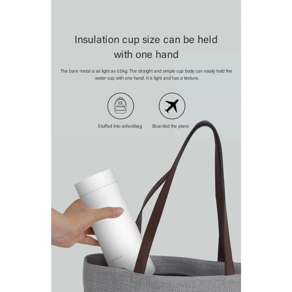 Teko Listrik Portable 400Ml - Pemanas Air Mini Untuk Travel/Kantor, Pemanas Cepat, Bisa Usb