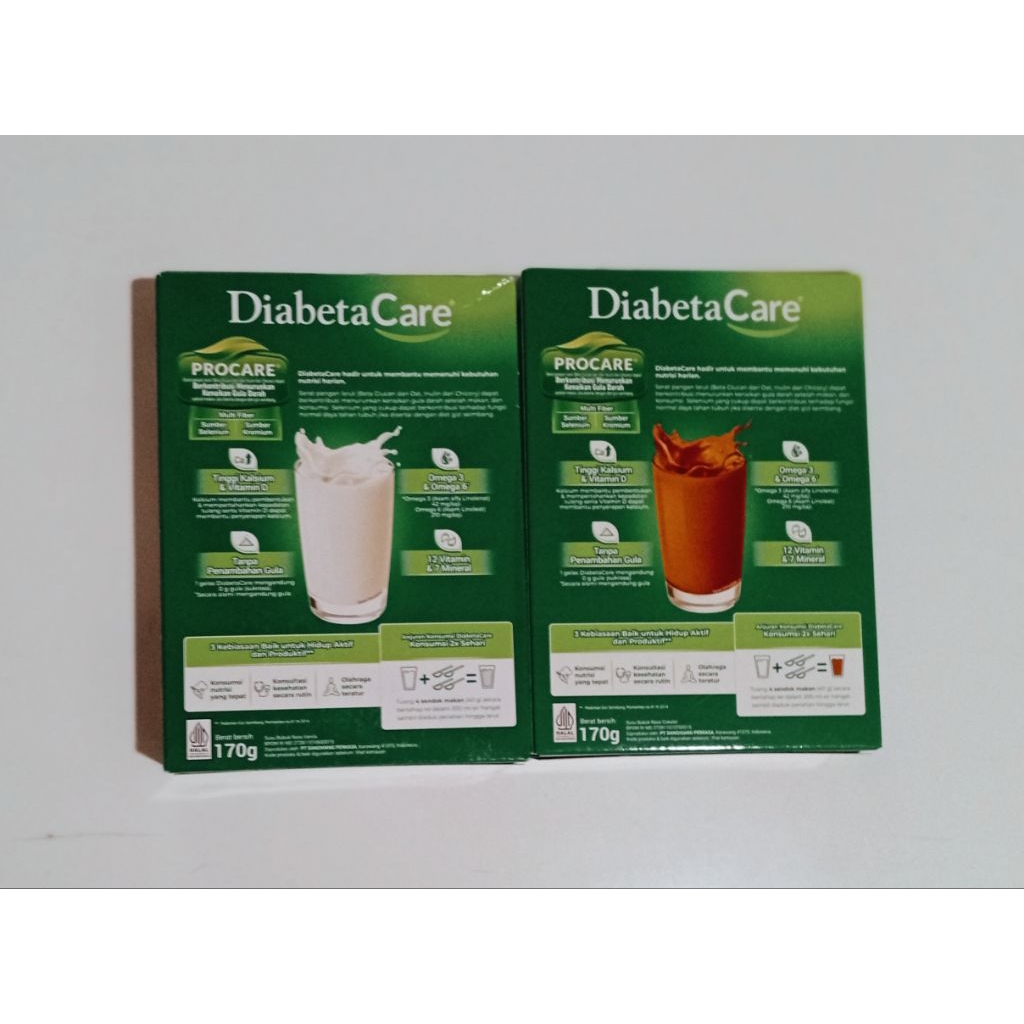 

susu diabetacare 170 gr coklat atau vanila