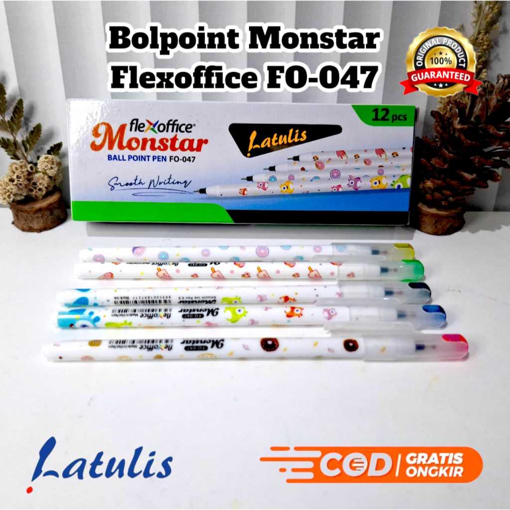 

Pulpen / Bolpoint Flexoffice Monstar Karakter FO-047