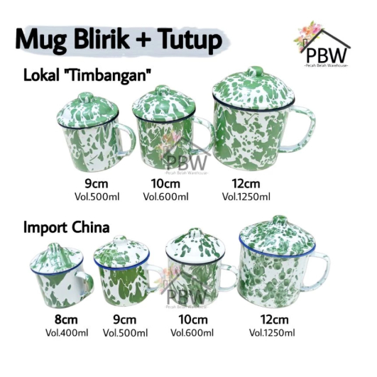 Cangkir Blirik / Mug Blirik/ Mug Jadul 8cm 9cm 10cm 12cm