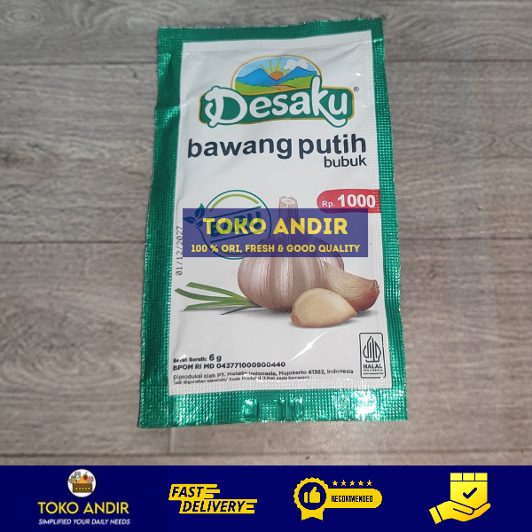 

Desaku Bawang Putih Bubuk 1 Sachet – Bumbu Dapur Praktis, Aromatik & Siap Pakai untuk Masakan Lezat