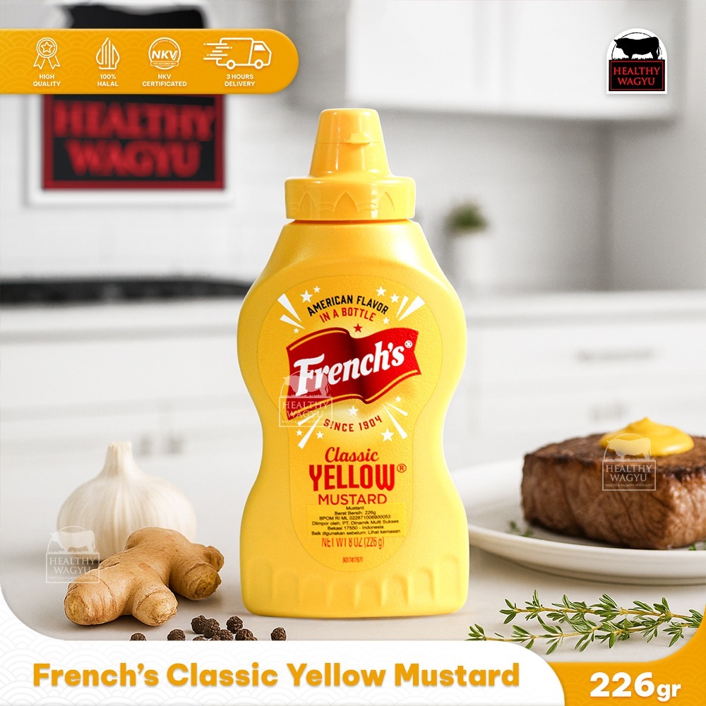 

French's Classic Yellow Mustard Squeeze Bottle 30oz 226gr Healthy Wagyu