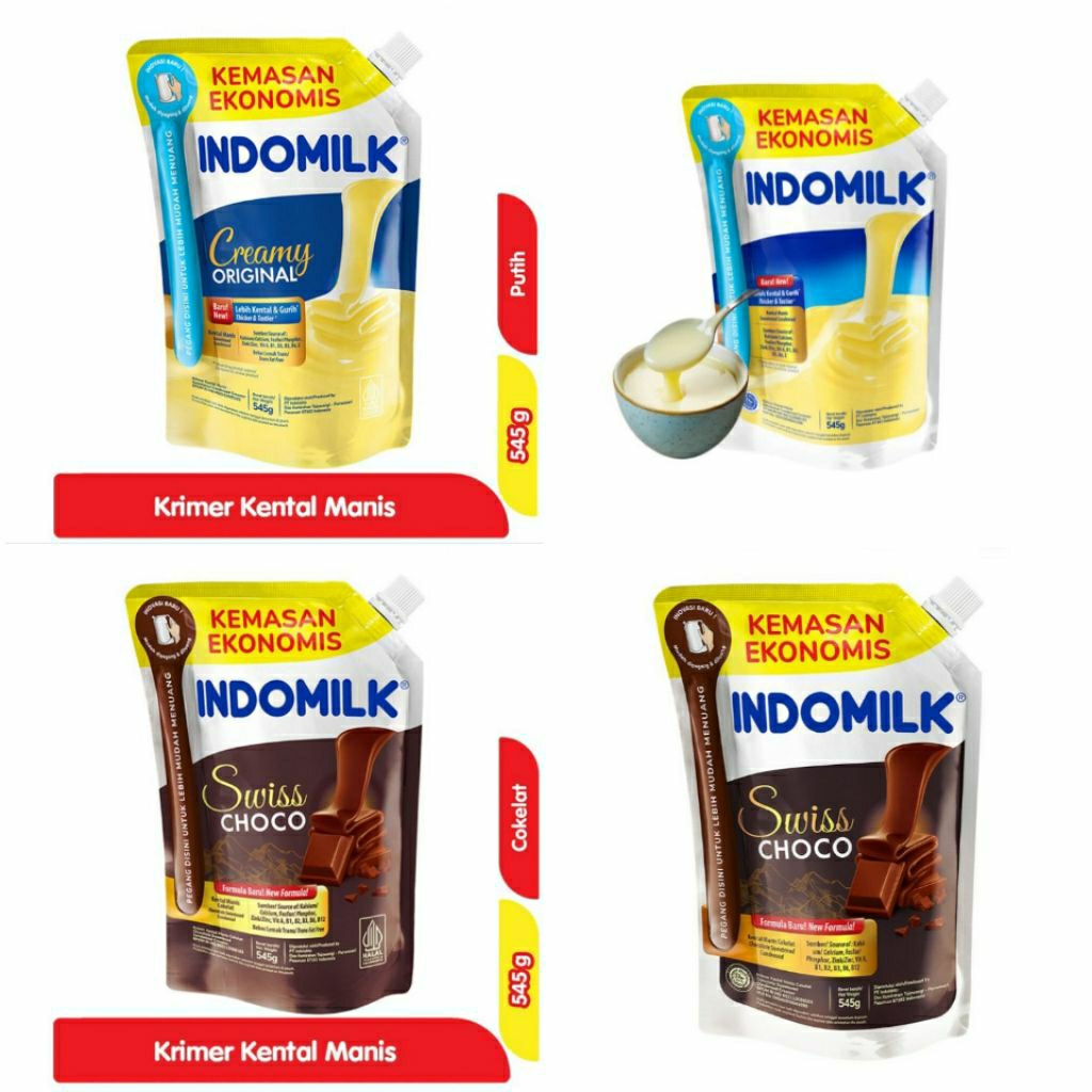 

INDOMILK Krimer Kental Manis Putih/Cokelat 545g