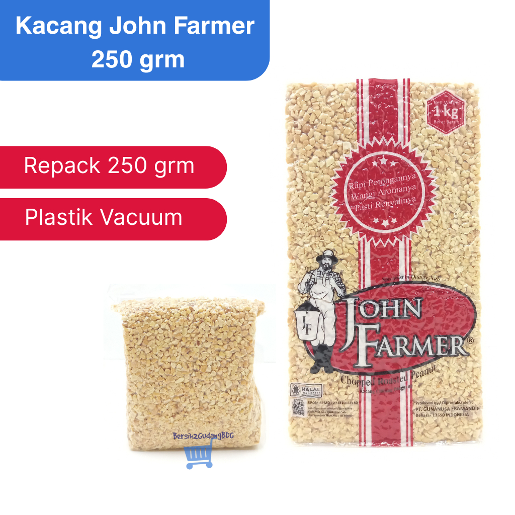 

John Farmer Kacang Cacah / Kacang Sangrai / Kacang Panggang Cincang / Chopped Peanut / Topping Kacang - 250 grm