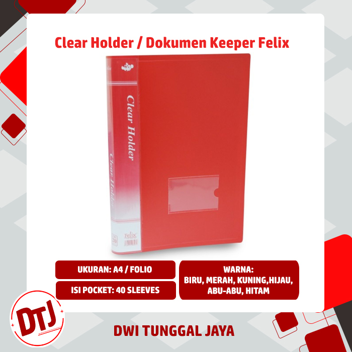 

HJK Clear Holder Felix A4 / F4 Isi 40 Lembar