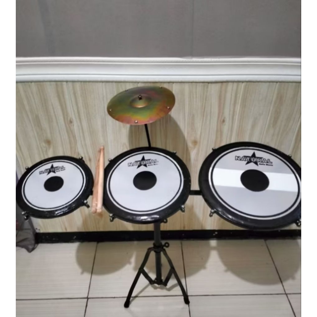 TAMTAM DRUM SATU SET BONUS STIK 1 SIMBAL  TAMTAM DRUM 3 SISI