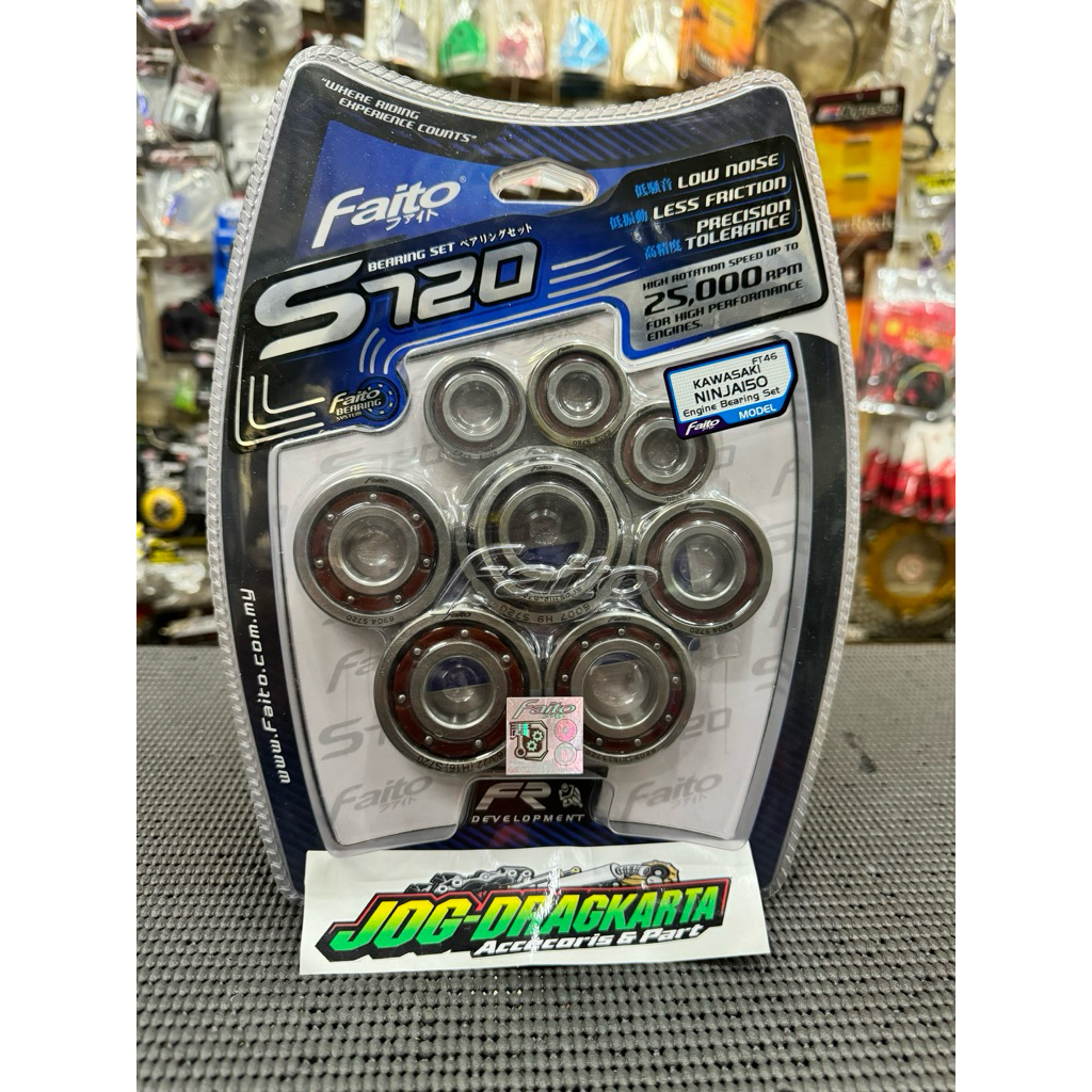 LAHER BEARING FULL SET MESIN NINJA R SS RR NEW OLD FAITO RACING S720 ORIGINAL FAITO RACING 25.000 RP