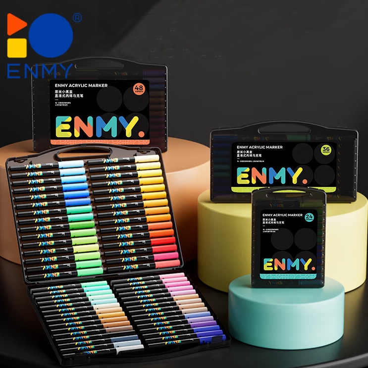 

KODE B59A ENMY 8 Warna Marker Cair Akrilik Marker Cat Air Untuk Kanvas Batu Kaca Kayu Kertas DIY