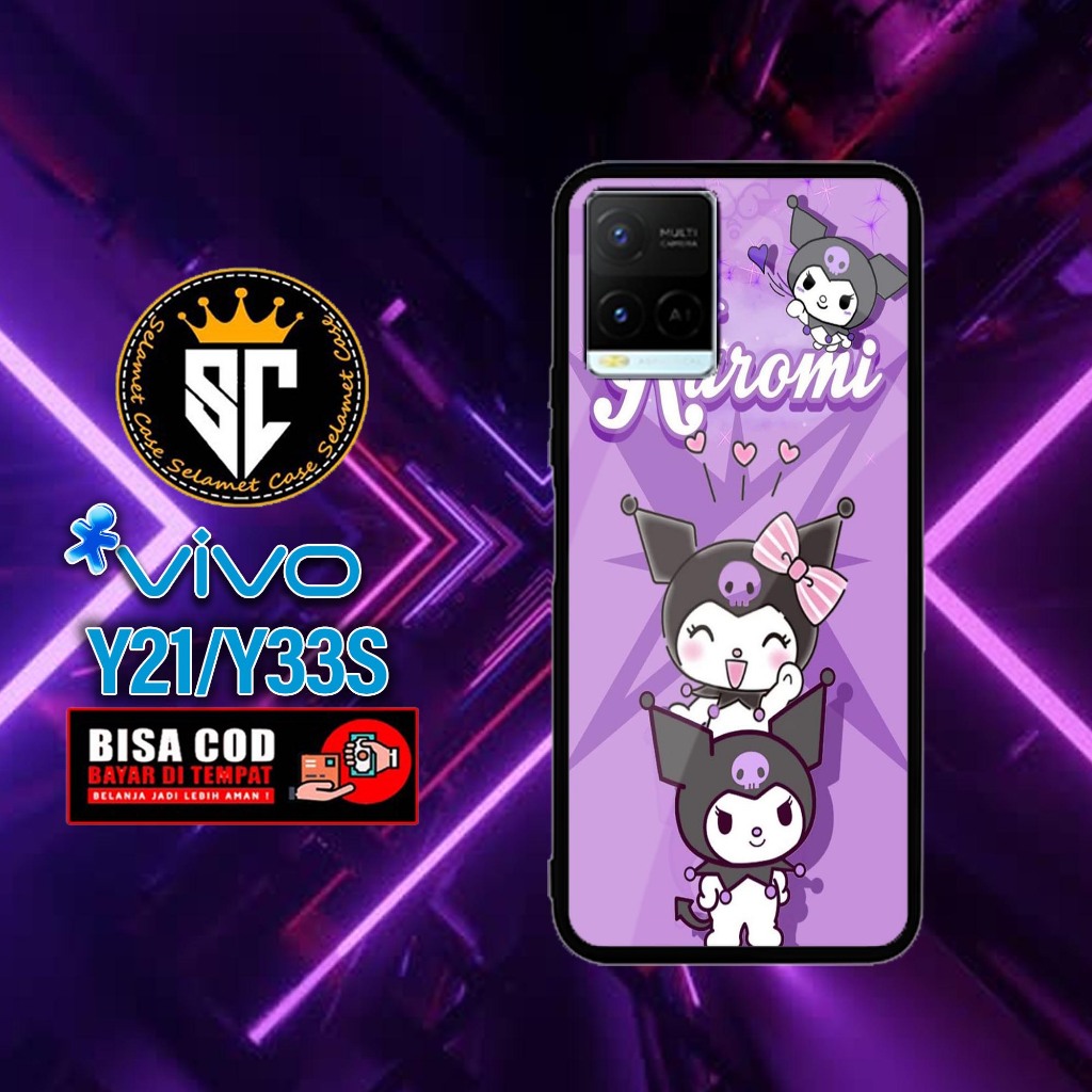 CASE VIVO Y21/Y33S MOTIF KUROMI READY UNTUK SEMUA TYPE HANDPHONE,SOFTCASE & HARDCASE 2D GLOSY