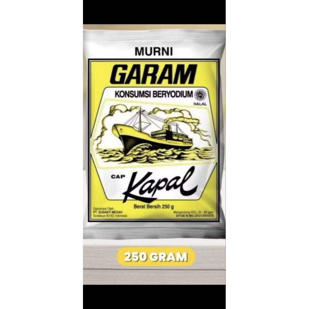 

Garam cap kapal 250g 1ball (isi 40)