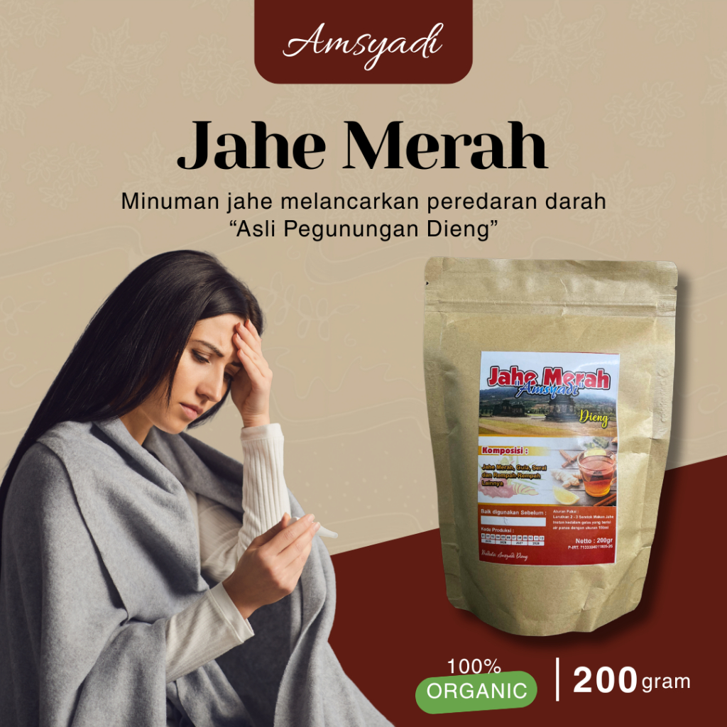 

Jahe Merah Amsyadi - melancarkan peredaran darah