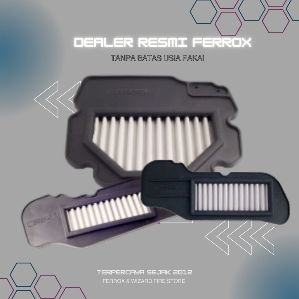 FILTER/SARINGAN UDARA FERROX STAINLESS STEEL UNTUK MOTOR YAMAHA MT-07, XABRE, WR155, R15, VIXION, FR