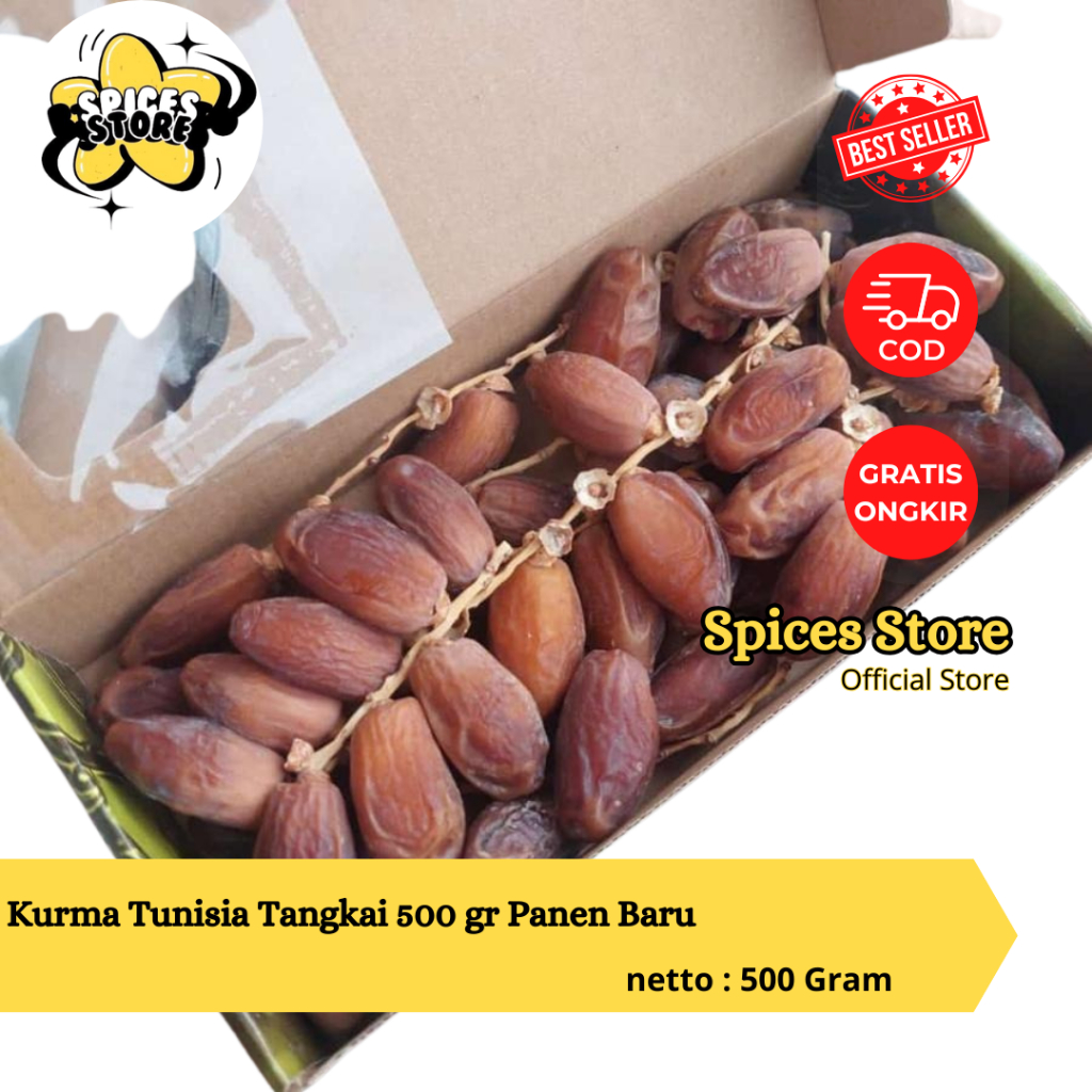 

Kurma Tunisia Tangkai 500 gr Panen Baru - Spices Store - Kurma Murah Nikmat