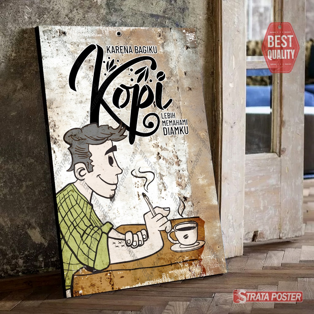 Pajangan dinding aesthetic dekorasi cafe Poster coffee shop