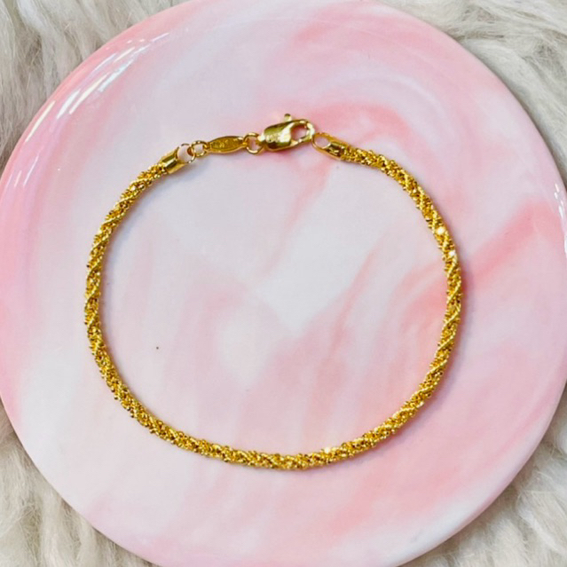 gelang lilit merica ulir simple elegant emas asli kadar 700