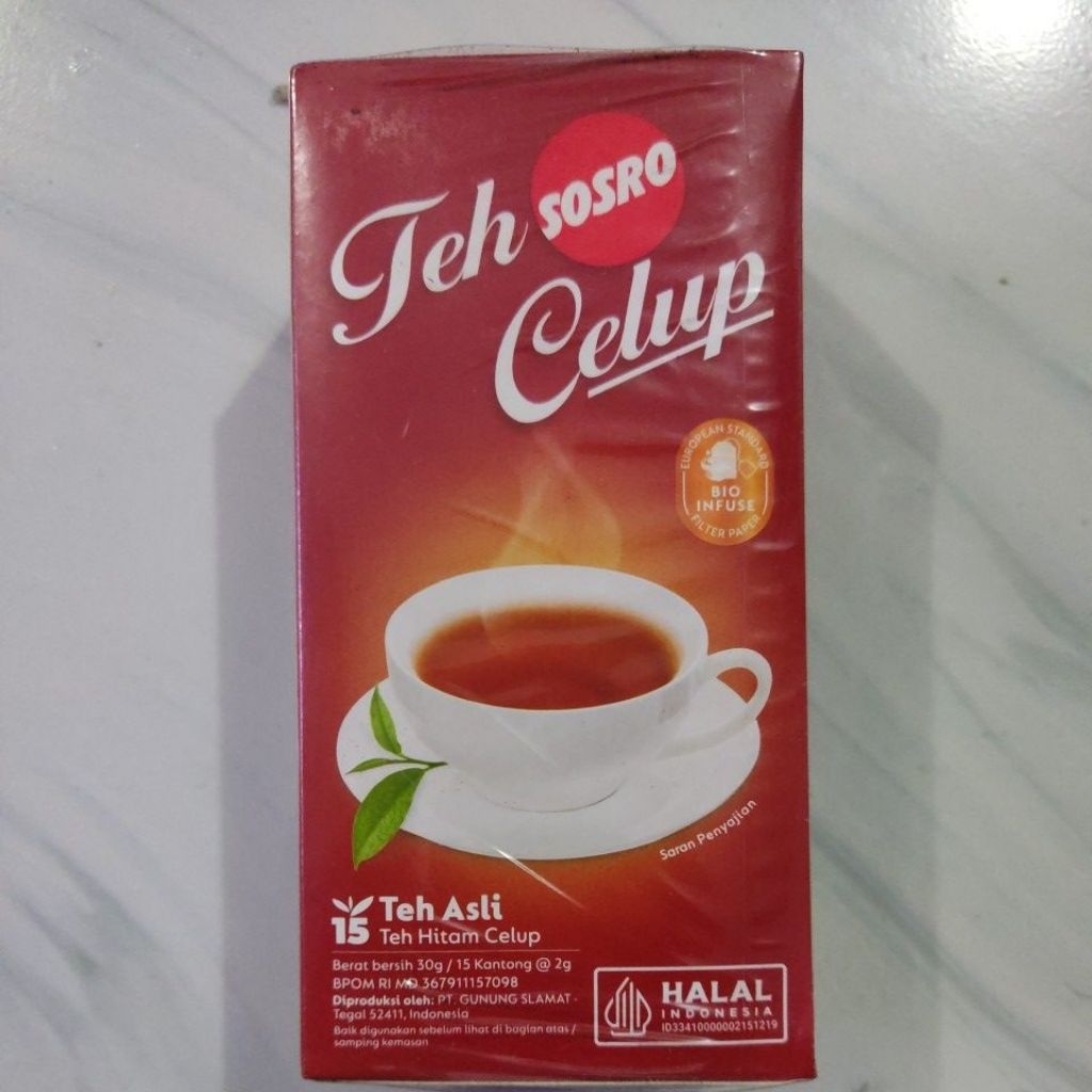 

Teh celup sosro isi 15 kantong (30g) exp okt 2026