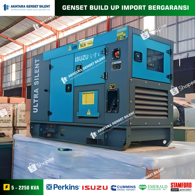 Genset Silent ISUZU 20 kva 25 kva 30 kva 40 kva 50 kva 60 kva 80 kva 100 kva 120 kva 125 kva