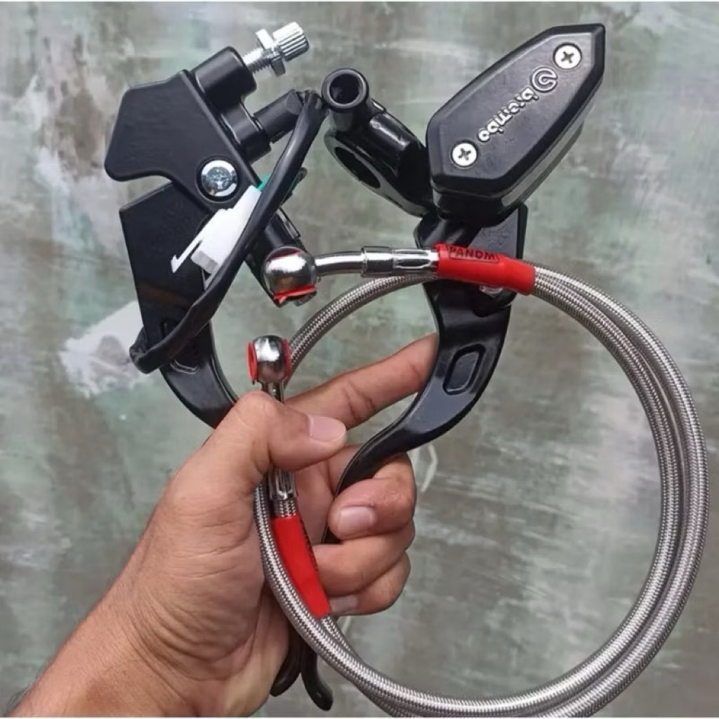 MASTER REM SET TABUNG OVAL PLUS SELANG REM DEPAN PANJANG 95CM UNIVERSAL VARIO SCOPY BEAT MIO RXKING