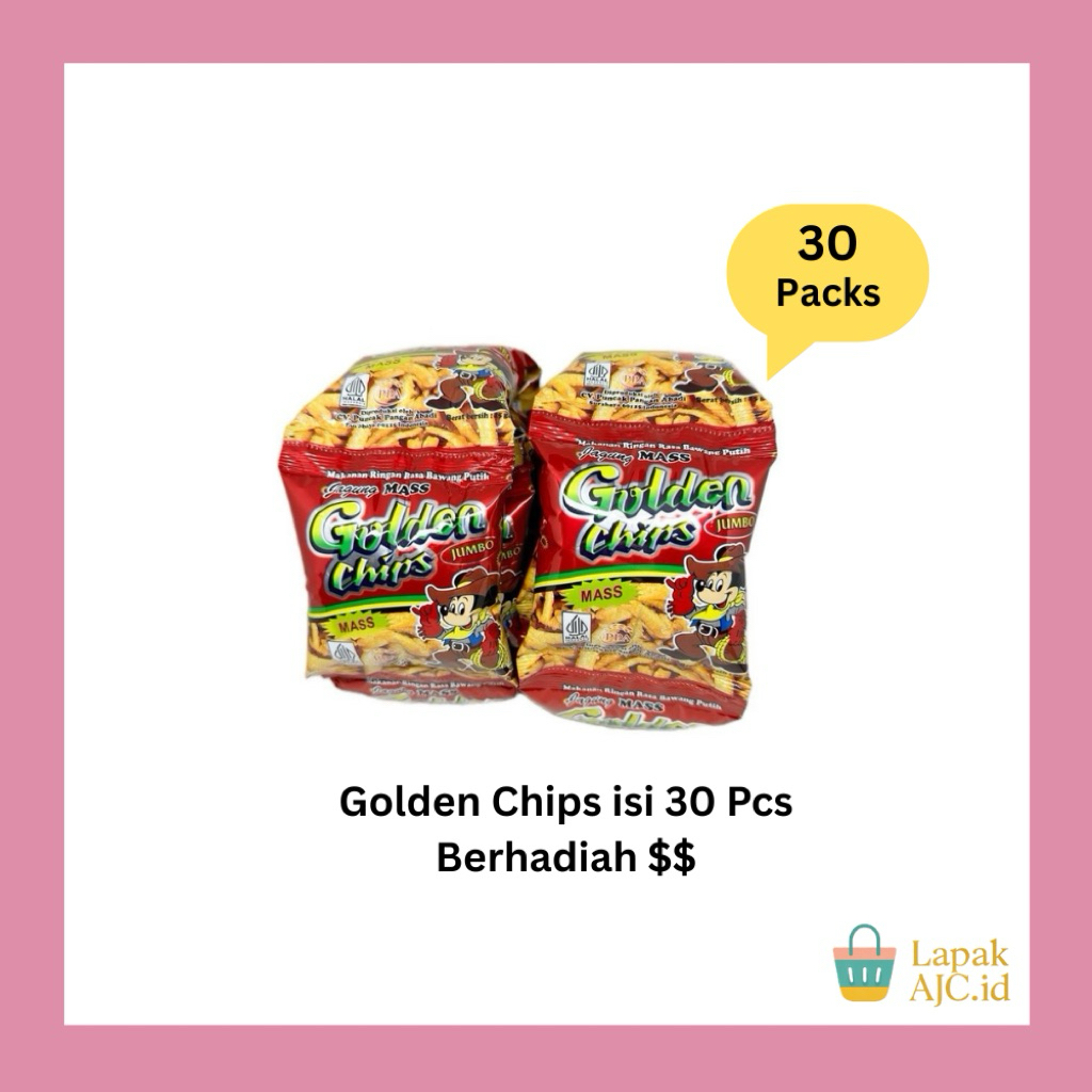 

Golden Chips Jumbo Isi 30 Pcs Berhadiah $$ Cemilan Snack Jajanan