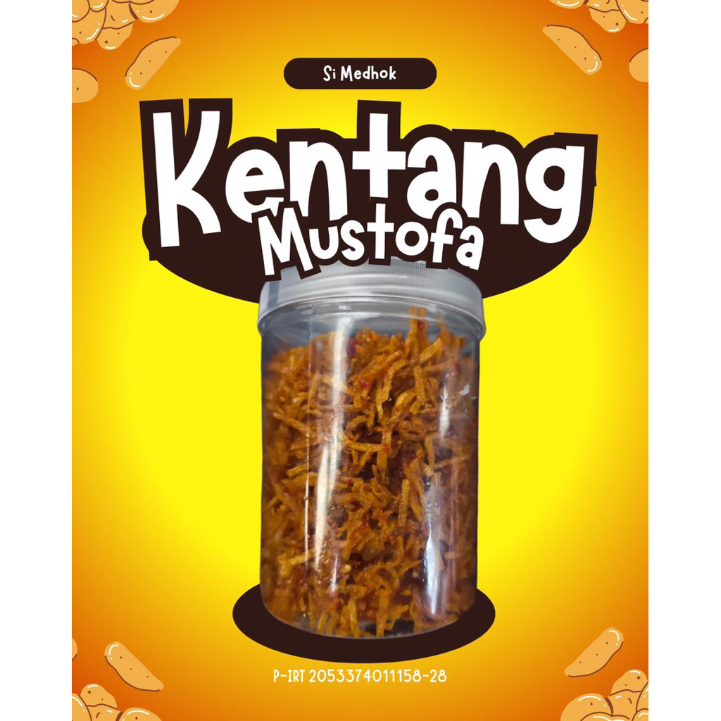

Kentang Mustofa Si Medhok Toples 500 ml - Tanpa MSG Kualitas Premium Pedas Manis Balado Kriuk Kering Renyah