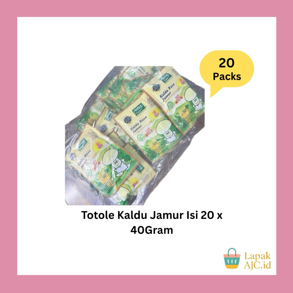 

Totole Kaldu Jamur Isi 20 x 40 Gram Bumbu Masak Penyedap