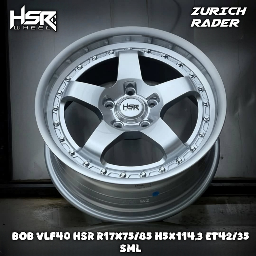Velg Hsr Wheel Ring 17 Bob Silver Untuk Mobil Hrv Wrv Stream Juke Innova Xpander Stargazer