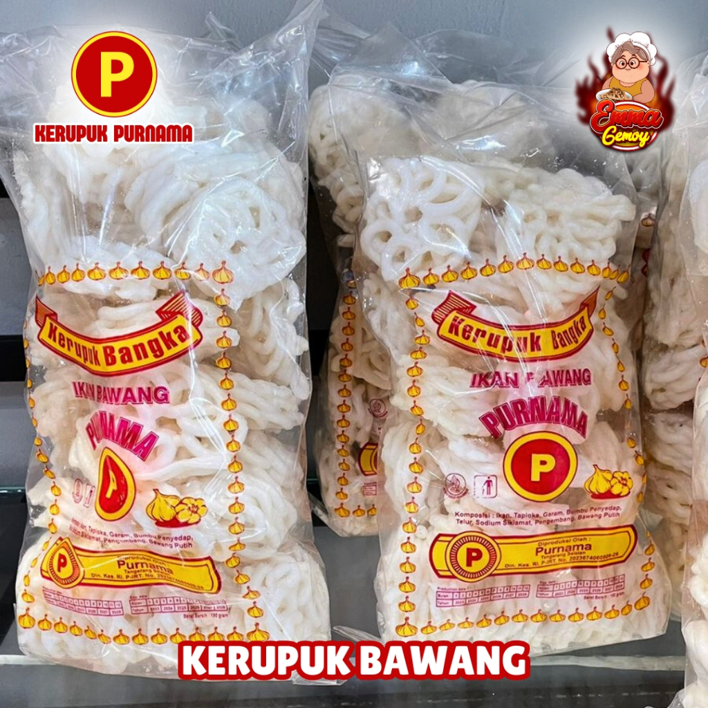 

Kerupuk Bawang Ikan Tenggiri Snack Jajanan Emma Gemoy