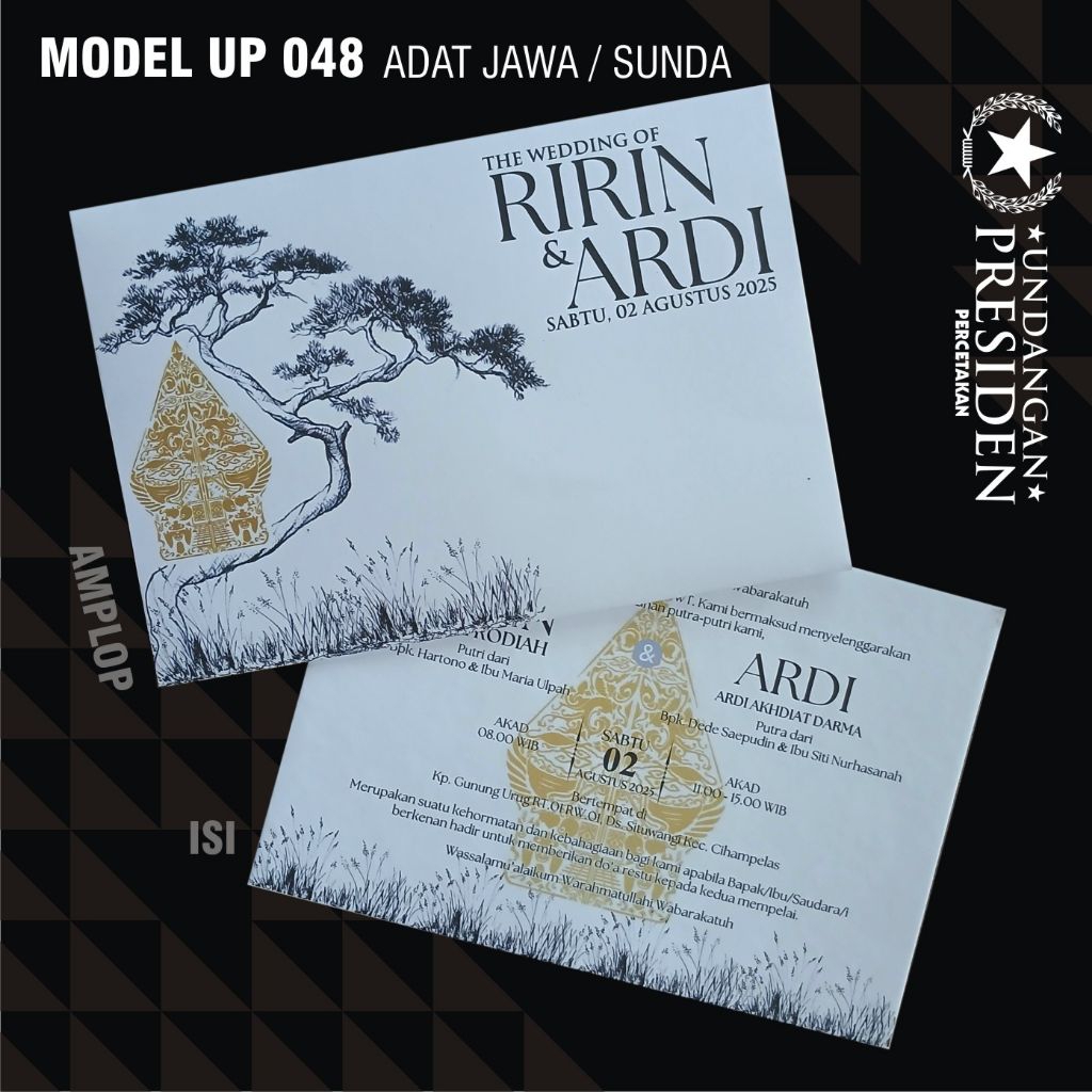 UNDANGAN MURAH HARDCOVER ADAT JAWA / SUNDA