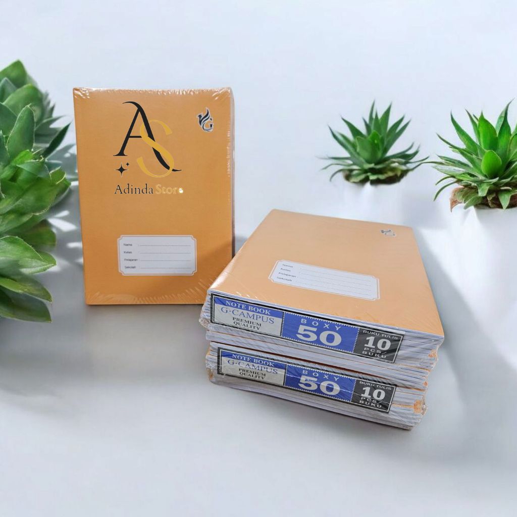 

Buku Tulis G Campus ukuran boxy maxy panjang isi 50 lembar 10 buku cover craft coklat