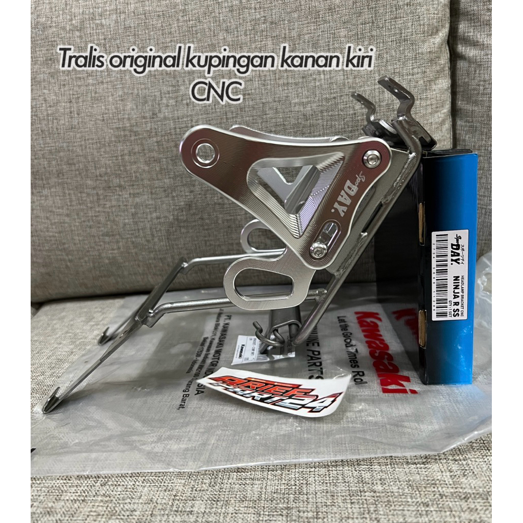 pangkon kupingan lampu ninja ss cnc fase bike set tralis pangkon kupingan ninja ss original
