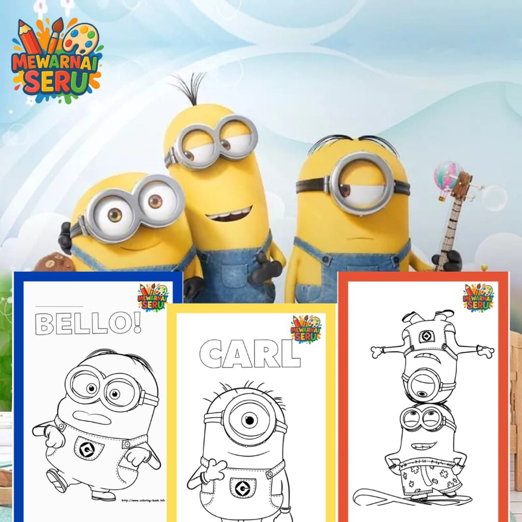 

Mewarnai Lukisan Styrofoam / Minion / styrofoam lukisan anak-anak set / kado ultah anak 2-5 tahun