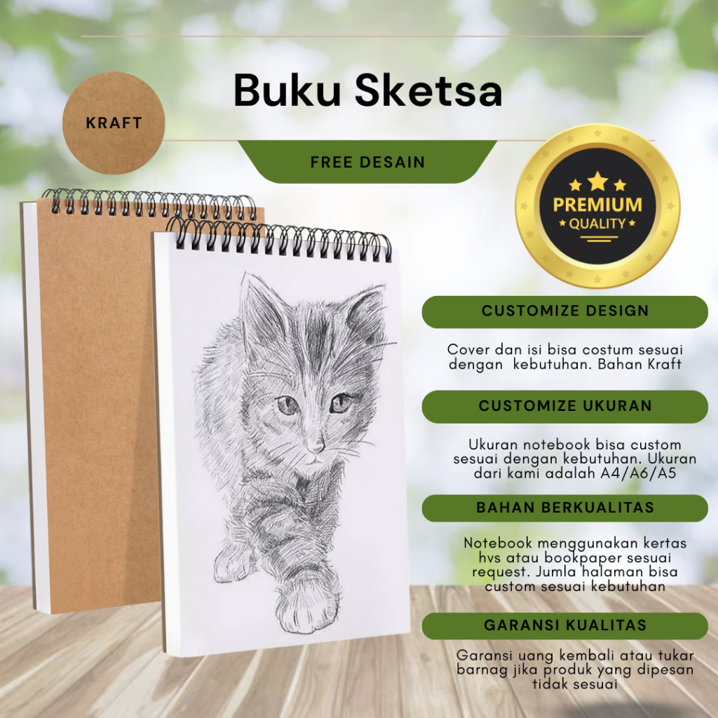 

Buku Sketsa Spiral Atas| Ukuran A6/A5/A4 | Bisa Kostum Ukuran & Jenis Kertas (AJ-Custom)