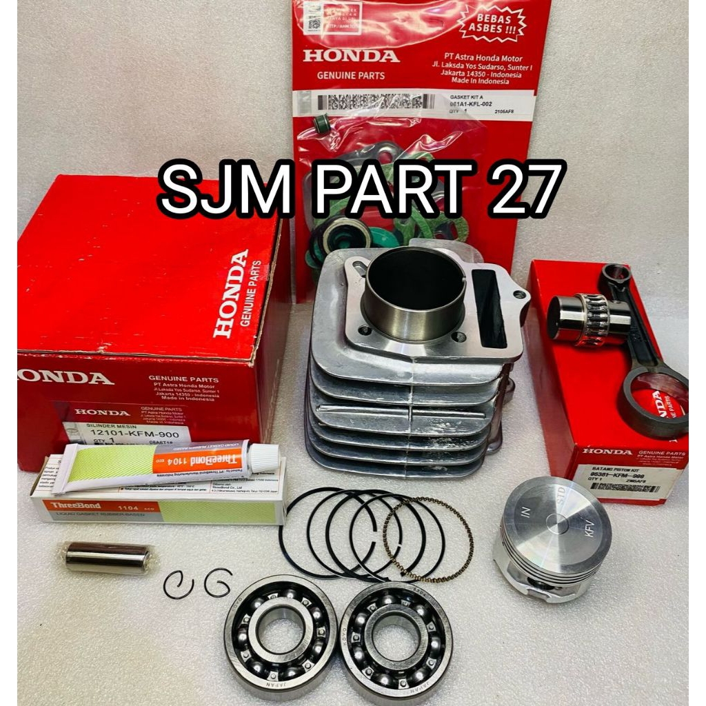BLOK SEHER KOMPLIT + STANG SEHER + BEARING KRUK AS KFM HONDA SUPRA FIT NEW LAGENDA REVO LAMA SUPRA X