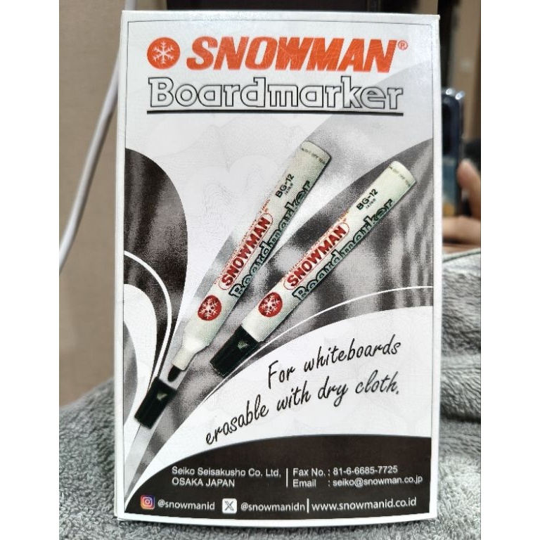 

KODE D27J Spidol Snowman Whiteboard bisa dihapus