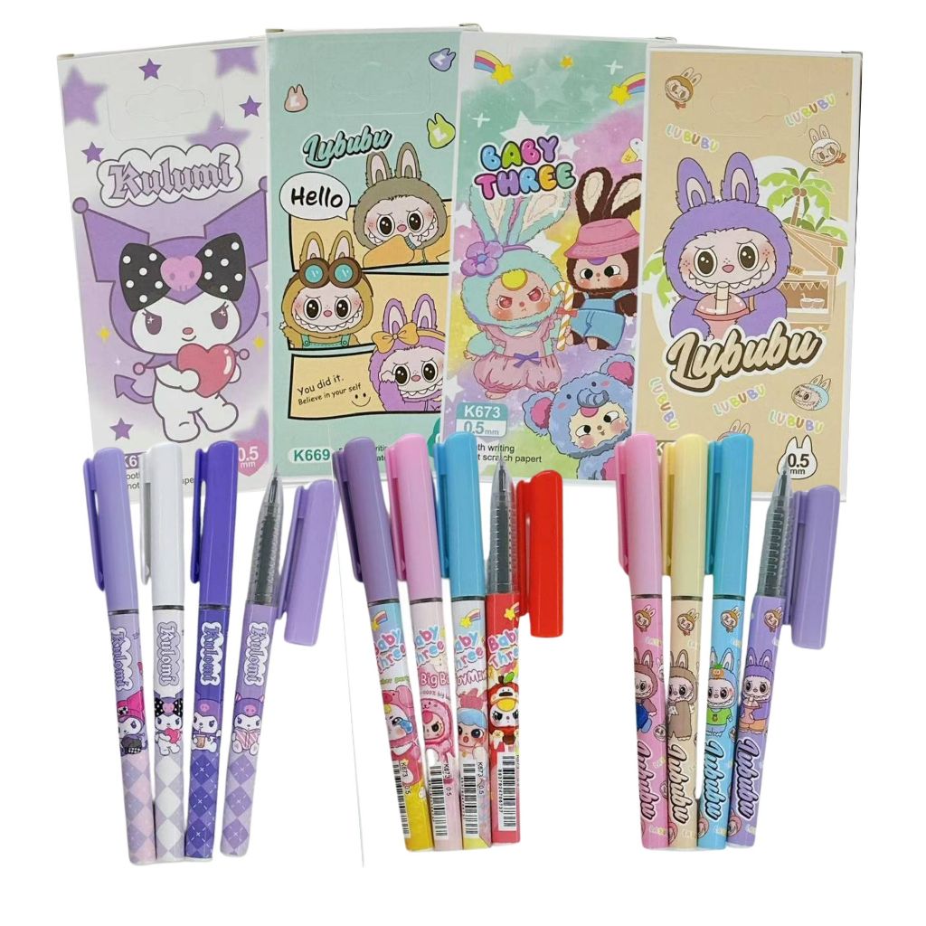 

1 LSN / 12 Pcs Gel Pen Apel iPen Fancy Karakter