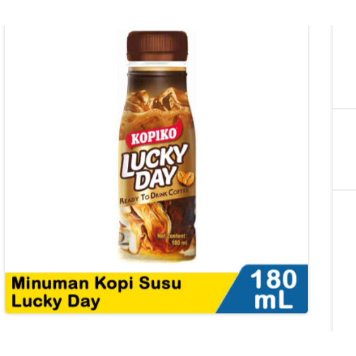 

kopiko minuman kopi susu lucky day 180ml