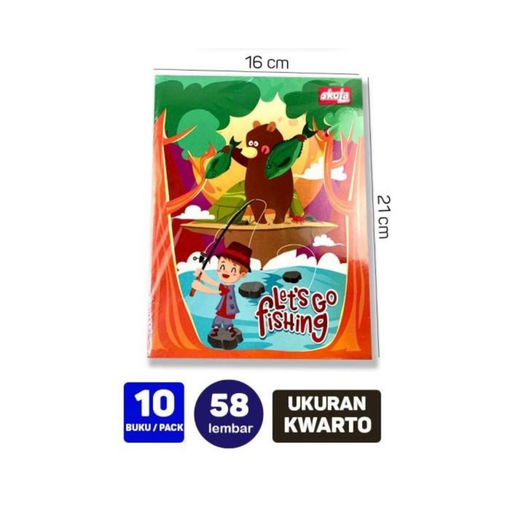 

Buku Tulis Skola 58 lembar isi 10 buku