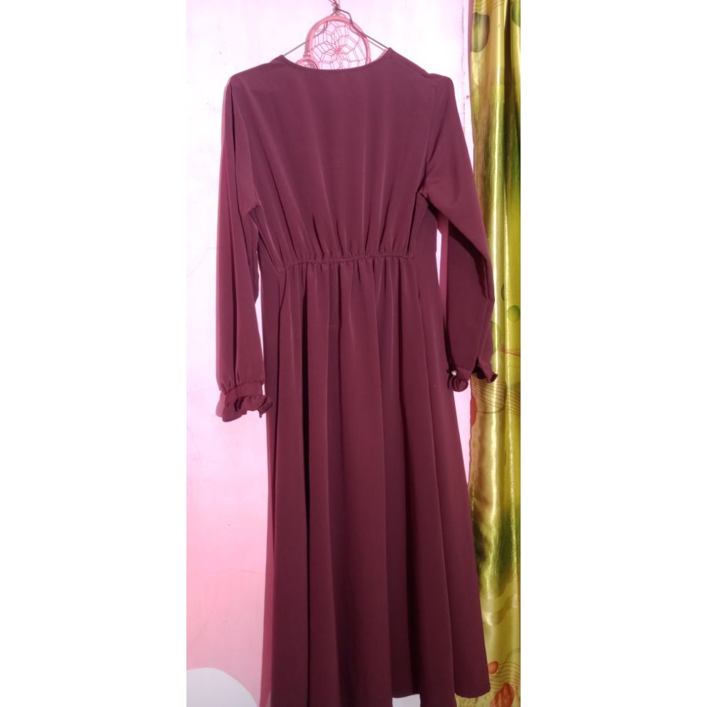 gamis burgundy