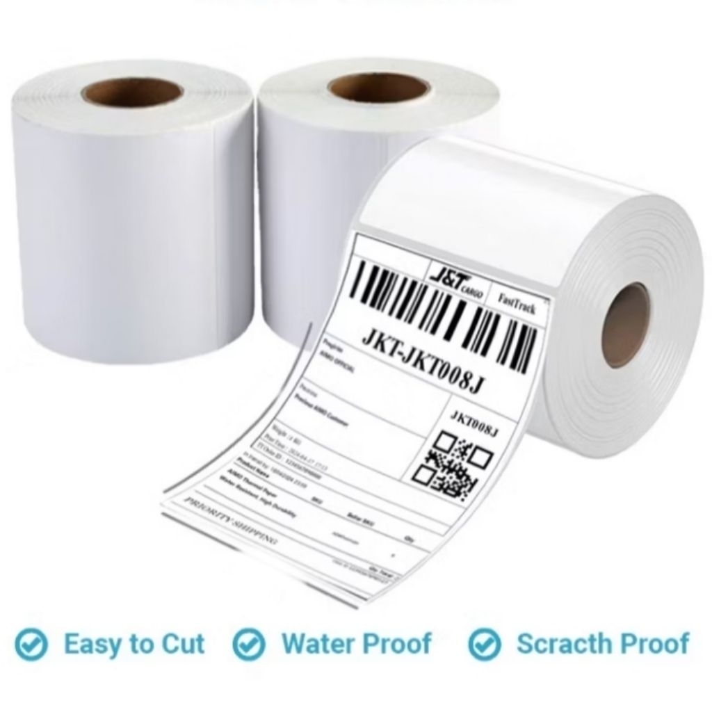 

LABEL THERMAL 78 X 100 KERTAS STICKER BARCODE 78x100 mm 300 lembar