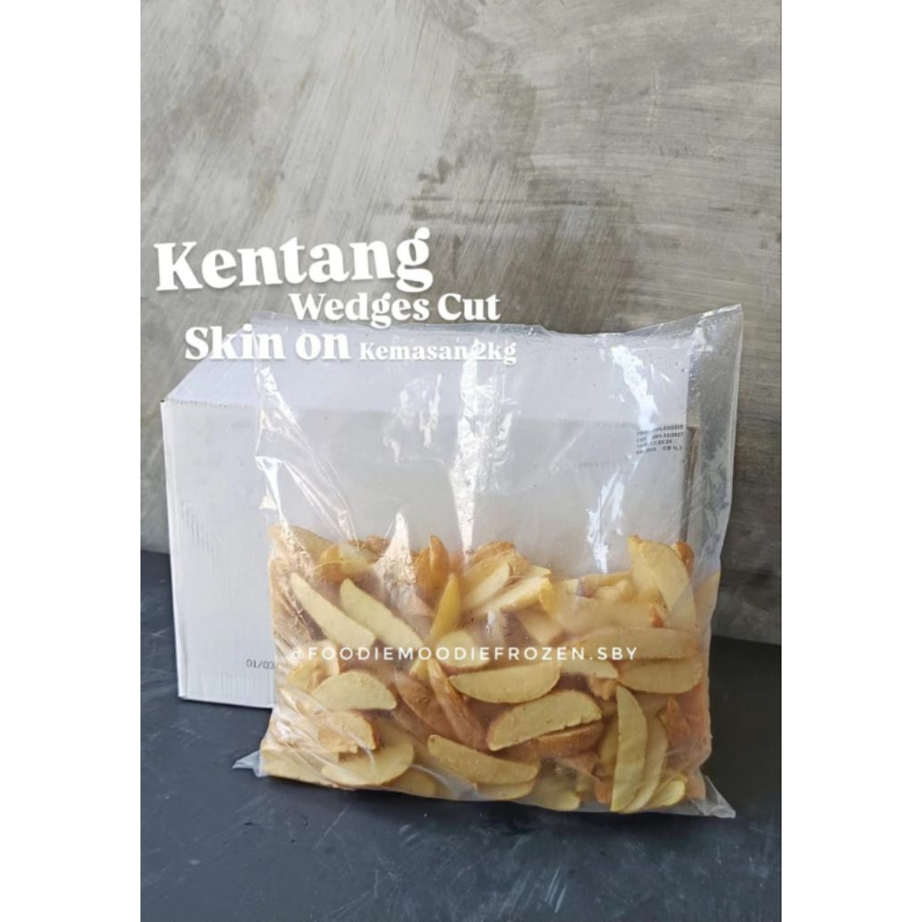 

Kentang wedges snowvalley import 2kg/ wedges french fries/ kentang goreng wedges