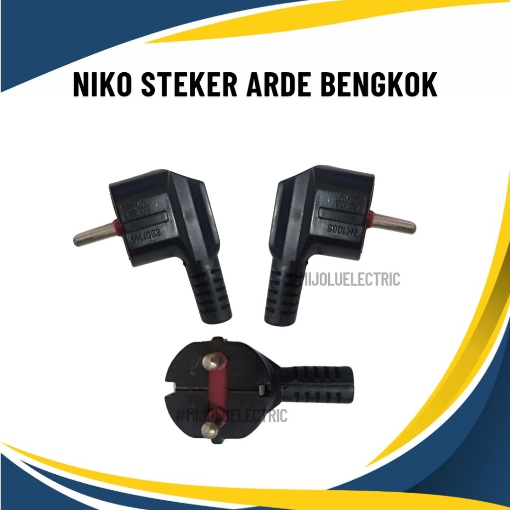 Steker Arde Bengkok Niko Stecker Jek Listrik // Steker Arde Bengkok // Steker Arde Bengkok SNI