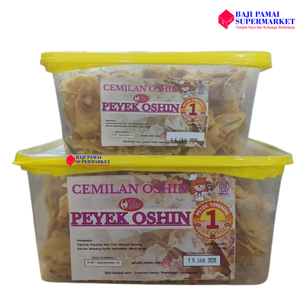 

Peyek Oshin All Ukuran 200gr dan 350gr / Rempeyek / Peyek Kacang / Cemilan Oshin