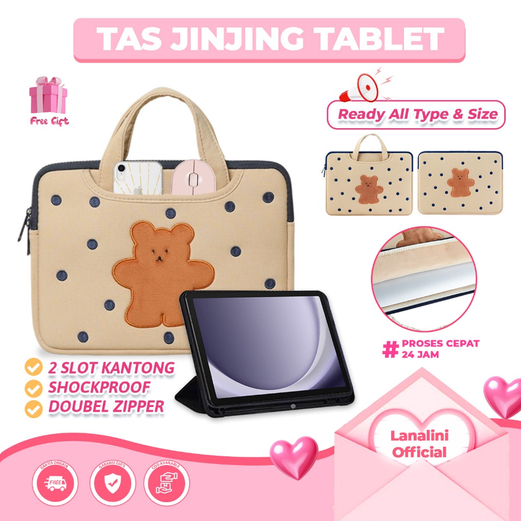 Tas Jinjing Tablet Samsung Galaxy Tab A11 S11 2025 S10 Lite fe S6 Lite S7 S8 S9 Plus + Ultra S5e S4 