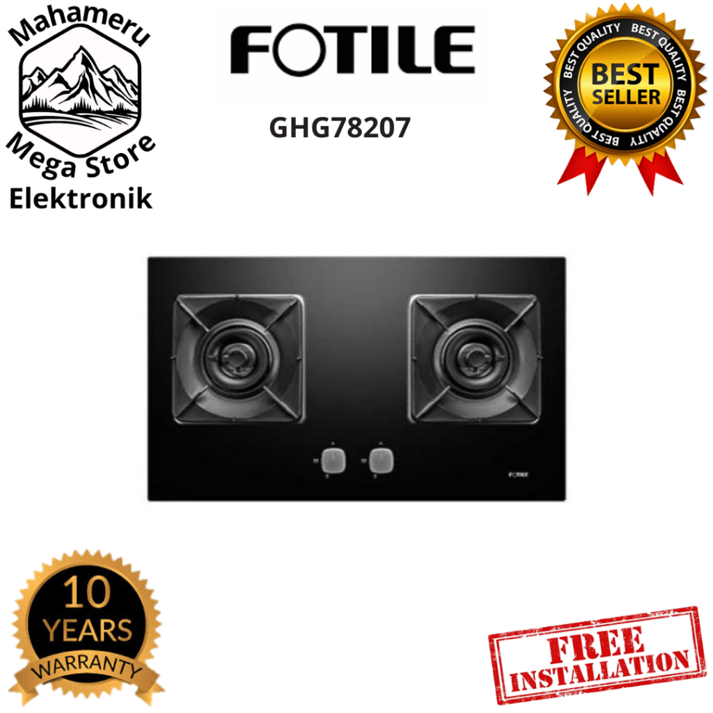 FOTILE Kompor Gas / Kompor Tanam GHG78207 - Tempered Glass