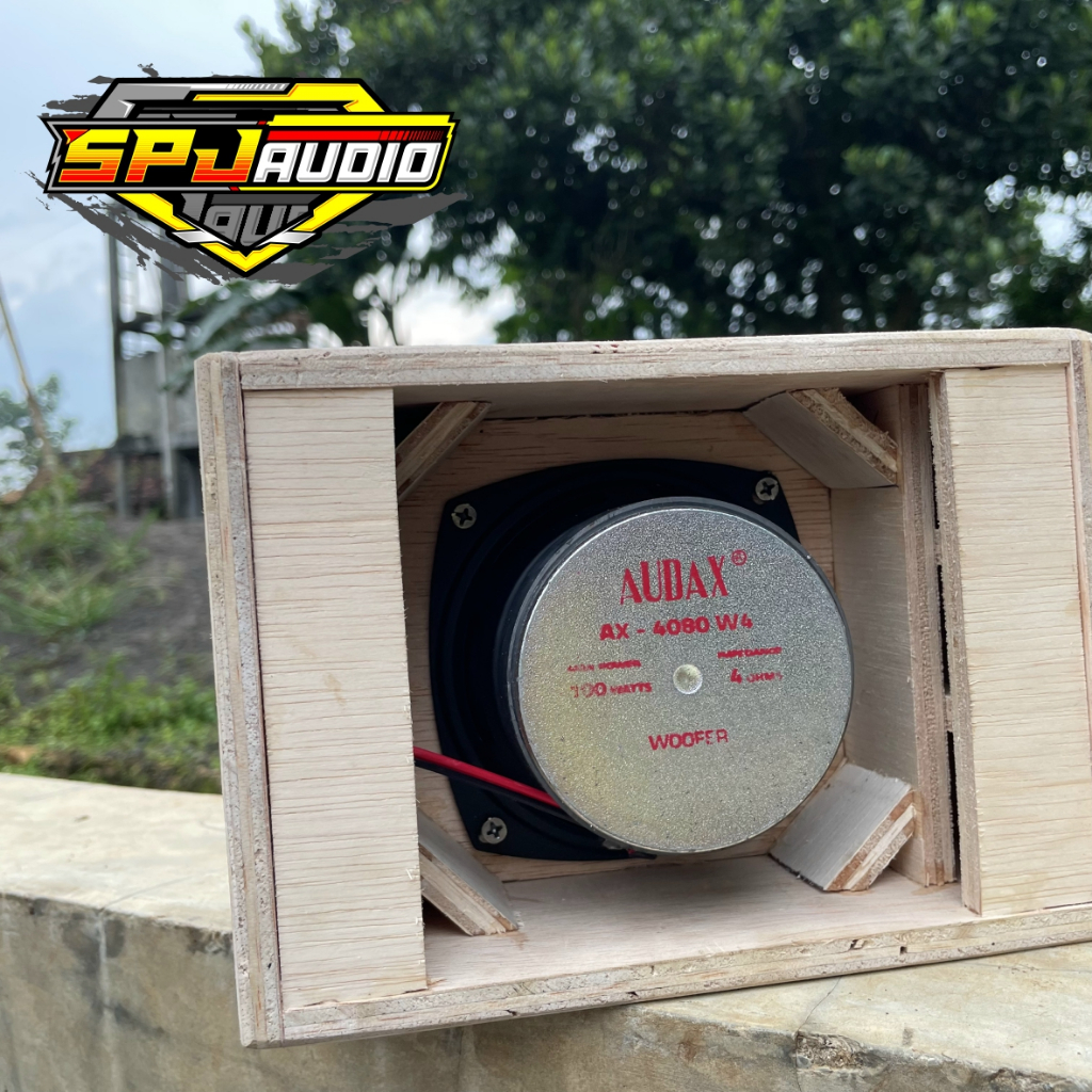 Box Paratel Komplit Isian Speaker Audax 4Inch 100watt Plus Kabel Spikon Mini Siap Pakai Sound Miniat