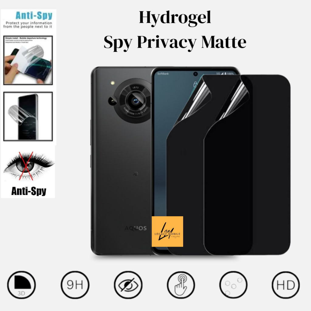 Anti Gores Jelly Hydrogel Spy Matte Pelindung Layar Sharp Aquos R7 R8S R8S PRO