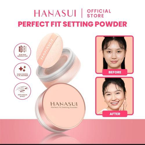 Hanasui Perfect Fit Setting Powder 12gr / Bedak Tabur Natural Coverage